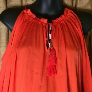 Motherhood Maternity Women's Orange Cold Shoulder Summer Top-Size S-NWT thumbnail 5