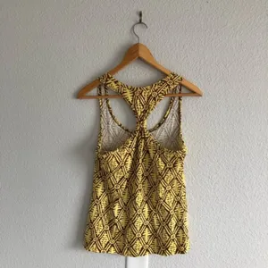 Forever 21 Yellow Brown Racerback Tribal Top thumbnail 3