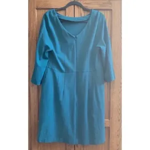 Amanda Uprichard Chelsea Dress In Deep Teal thumbnail 5