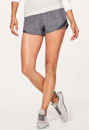 Lululemon Hotty Hot Short II 2.5" Heather Lux Multi Black Heathered Black Size 8 thumbnail 1