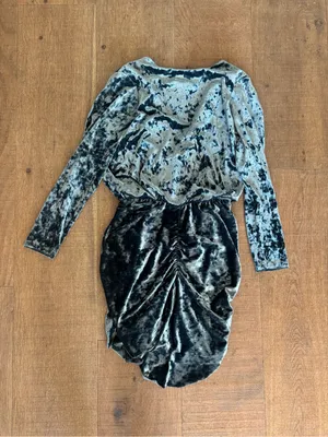 misa los angeles ophelia crushed velvet mini dress thumbnail 8