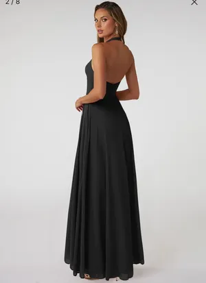 Azazie Tessie Bridesmaid Dress Black thumbnail 2