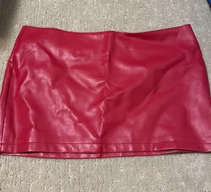 Edikted Skirt Mini Leather Red thumbnail 1