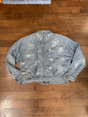 Free people Distressed Lightweight Blue Denim Jacket - Women's medium thumbnail 7