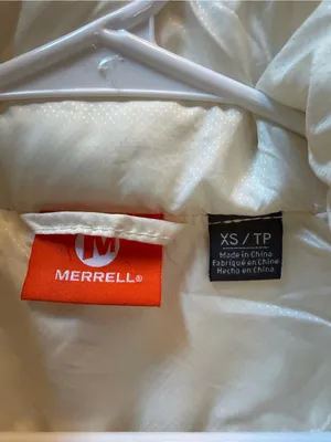 Merrell Women's Cream Quilted Hooded Puffer Vest with hood thumbnail 3