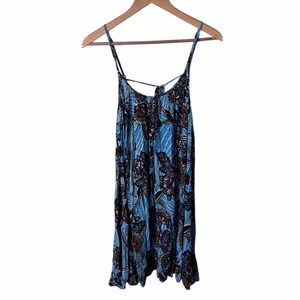 By Anthropologie Deja Blue Floral Dress Size Small thumbnail 2