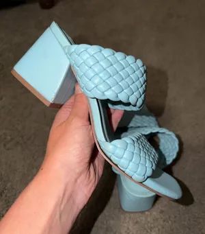 Steve Madden turquoise blue heeled sandals thumbnail 1