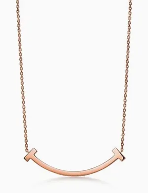 NEW‎ Rose Gold Filled Curved Bar Necklace , 16-18 thumbnail 1