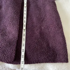 Barefoot Dreams CozyChic Plum Purple Knit Robe Size L Soft Lounge Sweater thumbnail 11