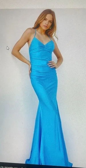 Jovani Hot Blue Long Formal Dress thumbnail 1