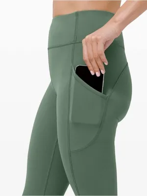 Lululemon Invigorate High Rise Crop 23” Leggings in Algae Green size 6 $118 thumbnail 5