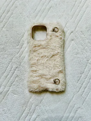 heyday cream faux fur iphone 16 pro max phone case thumbnail 3