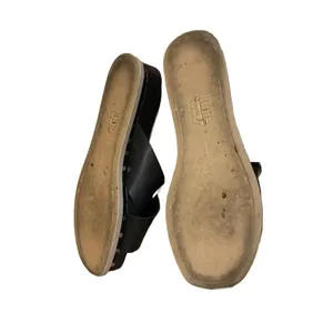Dolce Vita "Gracy" Black Faux Leather Slide On Espadrille Sandals (7.5) thumbnail 9
