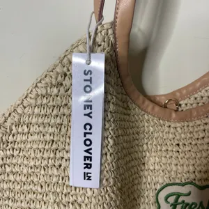 New Stoney Clover Lane Raffia Woven Scoop Tote Fresh From Hamptons CS patchs thumbnail 7