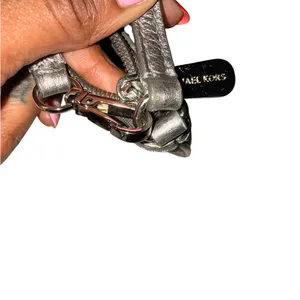 Michael Kors Monogram Wristlet in Black and Silver thumbnail 6