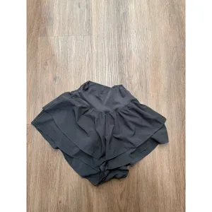 OFFLINE by Aerie Womens Gray Ruffle Skirted Shorts‎ Skort High Rise Activewear thumbnail 3