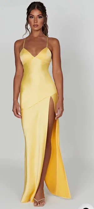 Isobel Maxi Babyboo Dress Lemon thumbnail 1