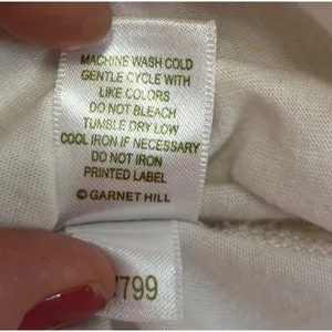 Garnet Hill Ivory Floral Embroidered 3/4‎ Sleeve Top Sz L Boho Feminine Casual thumbnail 6