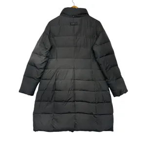 Lands End‎ Black Down Puffer Coat Womens Medium 10-12 Quilted Long Winter Jacket thumbnail 6