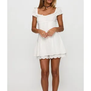 Princess Polly Want Your Love Babydoll White Lace Playsuit NWT Size 2 thumbnail 2