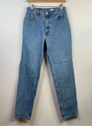 Vintage Levis 550 Relaxed Tapered Jeans Y2K High Waist women 10 28 long tall thumbnail 1