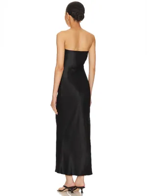 SNDYS Revolve Angel Strapless Midi Dress Black Size Large NWT thumbnail 3
