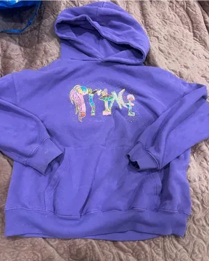 Cotton On Purple Graphic Hooded Sweatshirt thumbnail 1