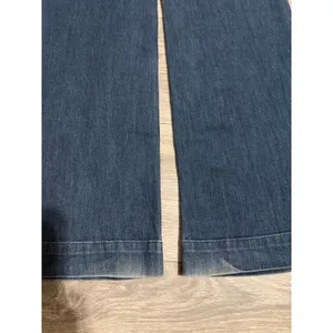 Gap Size 6 28R Women Wide Leg‎ Sailor Jeans Dark Wash Blue Denim Button Detail thumbnail 13