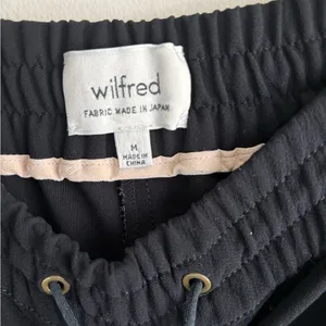 Wilfred Black High Waist Track Creppe Jogger Pants Size M thumbnail 3