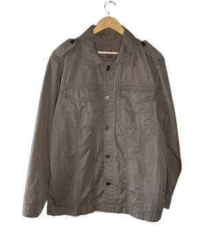 Old Navy Field Jacket Womens Large Olive Green Excellent Utility Military Coat thumbnail 1