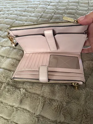 Michael Kors Pink & Brown Logo Wristlet Wallet thumbnail 2