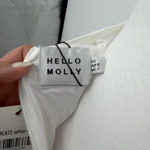 Hello Molly White Sequin‎ Cutout Midi Dress V-Neck Tie Back Formal Gown XS US 2 thumbnail 9