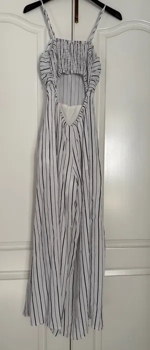 Black and White Striped Pantsuit Multiple thumbnail 3