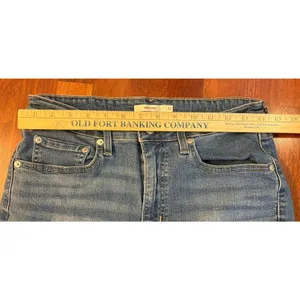 Levis 726 Flare Jeans Womens 31 Blue Denim Striped High Rise Light Wash Stretch thumbnail 4