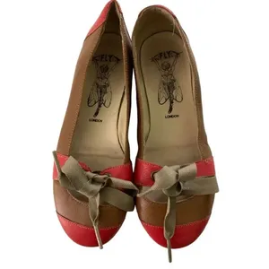 Fly London flats red brown women's size 37 US 6.5/7 thumbnail 2