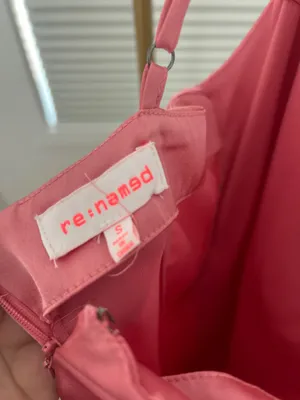 Pink Midi Re:named Baby Satin Dress thumbnail 3