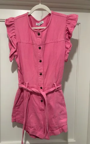 Pink denim romper Size M thumbnail 1