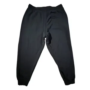 Zara Joggers Women L‎ Black 100% Cotton Drawstring Sweatpants Relaxed Fit thumbnail 3