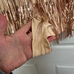 Sequin crop top and shorts‎ flowy set costume Halloween size small stretchy thumbnail 7