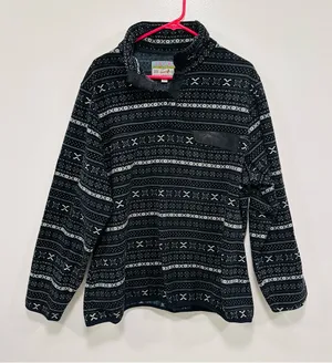 Jachs fleece Patagonia style sweatshirt Black and white sweater women’s size XL thumbnail 1