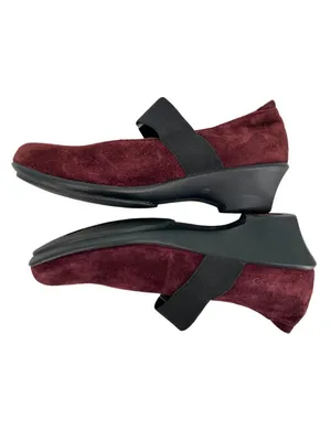 Wolky Mary Jane Comfort Walking Shoes Burgundy Suede Size 40 EU 9 US thumbnail 4