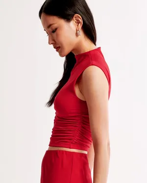 NWOT Abercrombie Paloma Top in Red thumbnail 3
