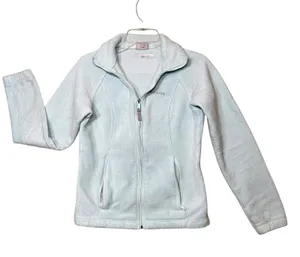 Columbia Jacket Womens Medium Light Blue XL6445 Full Zip Fleece Outdoors Hiking thumbnail 1
