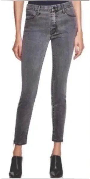 MOTHER Denim The Looker Crop Jeans Size 28 Gray Lines & Shadows thumbnail 1