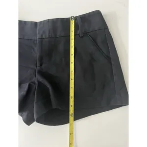 Alice + Olivia Black Trouser Cotton Blend Shorts Size 6 thumbnail 6