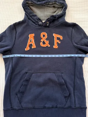 Abercrombie & Fitch Y2K Vintage Distressed Muscle Fit Hoodie Size Large thumbnail 9