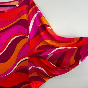 NWT Trina Turk Vivid Vista Pink/Orange Cover Up Mini Swim Tunic Dress Size Small thumbnail 8