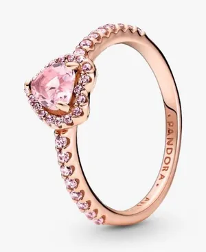 Pandora Ring Heart Rose Gold thumbnail 1