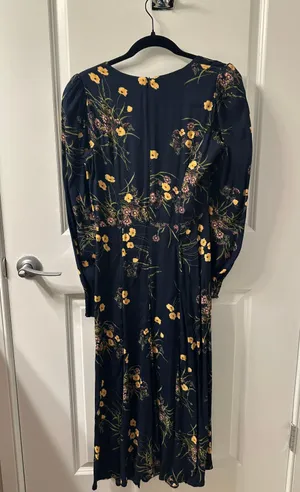 Navy Floral Dress thumbnail 4