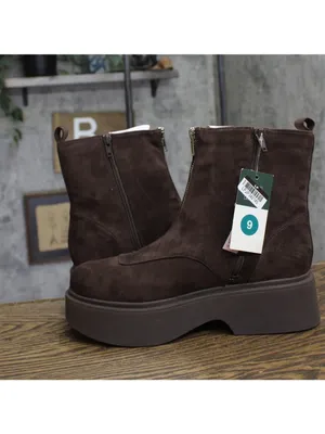 NWT Wild Fable Honor Combat Platform Faux Suede Boots 94568512 Dark Brown 9M thumbnail 7